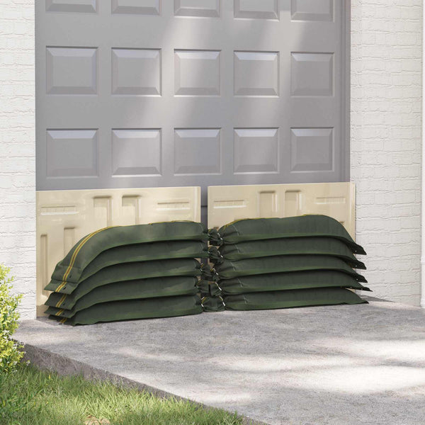 Sandsäcke 50 Stk. Dunkelgrün 100x25cm HDPE