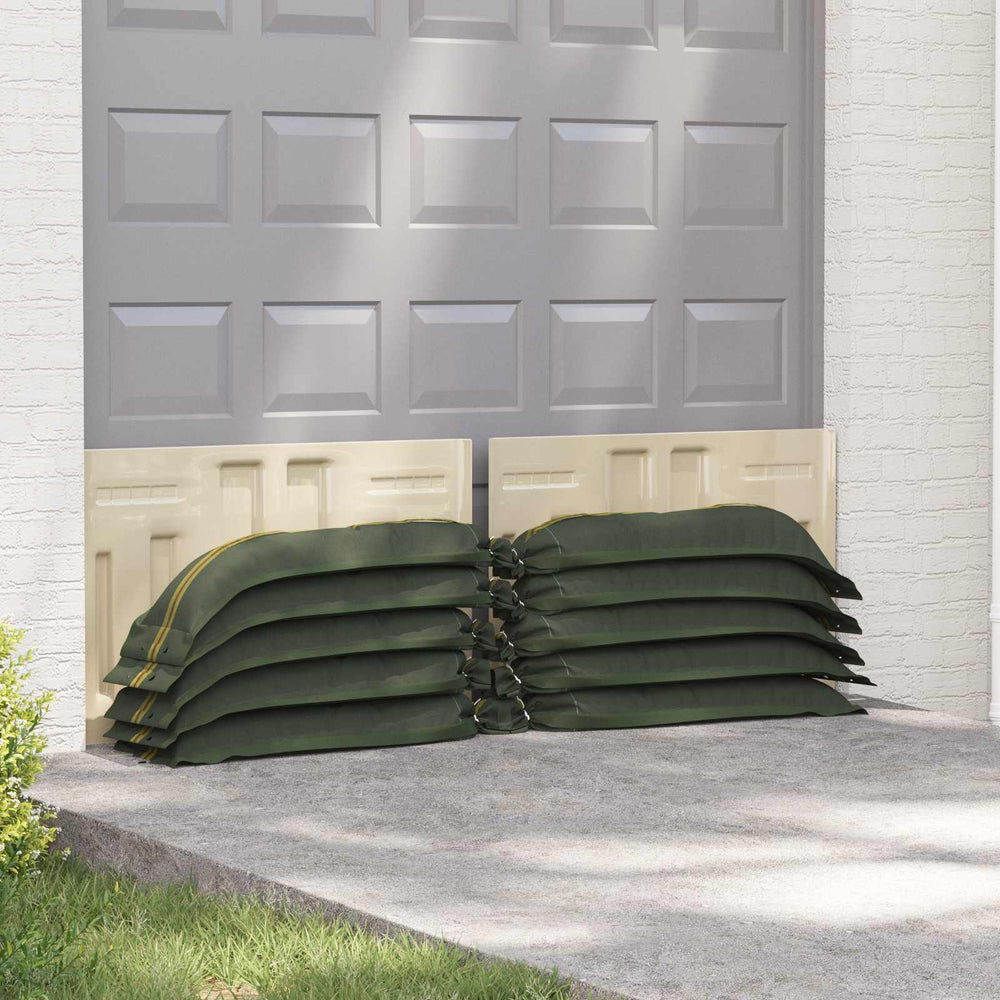 Sandsäcke 100 Stk. Dunkelgrün 100x25cm HDPE
