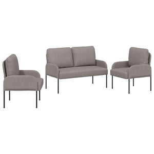 3-teilige Sofagarnitur Taupe