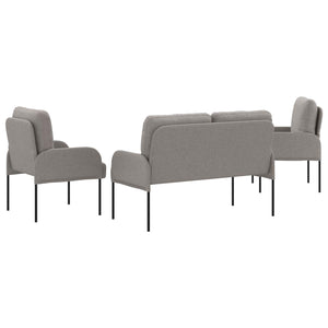 3-teilige Sofagarnitur Taupe