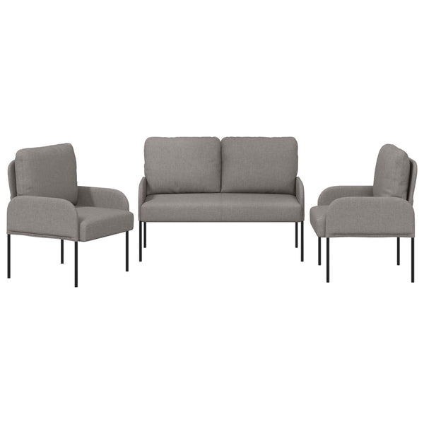 3-teilige Sofagarnitur Taupe