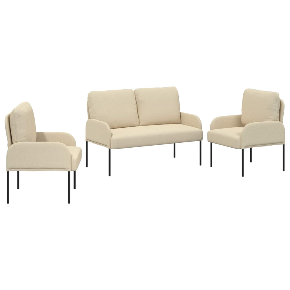 3-teiliges Creme Sofa Set