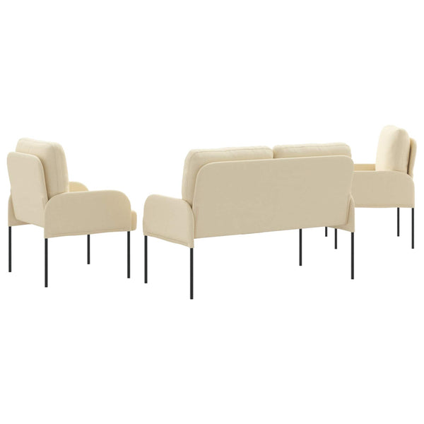 3-teiliges Creme Sofa Set