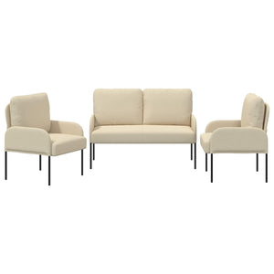 3-teiliges Creme Sofa Set