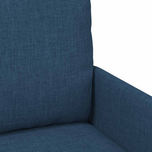 Blaue 3-teilige Sofagarnitur mit Kissen