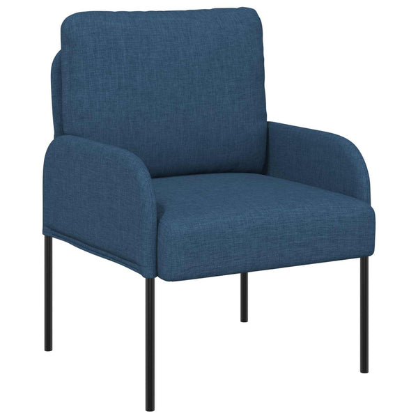 Blaue 3-teilige Sofagarnitur mit Kissen