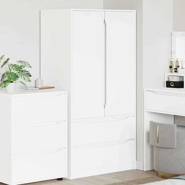 Kleiderschrank Weiß 79,5x49x156cm