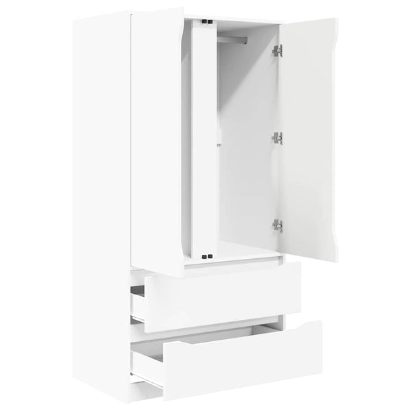 Kleiderschrank Weiß 79,5x49x156cm
