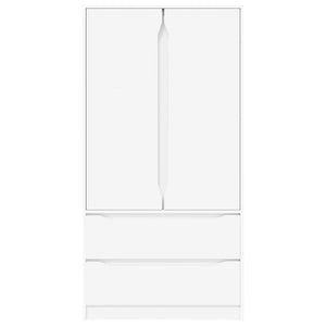 Kleiderschrank Weiß 79,5x49x156cm