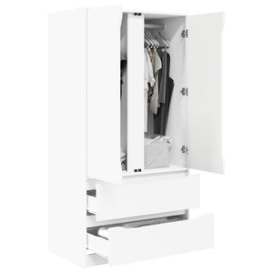 Kleiderschrank Weiß 79,5x49x156cm