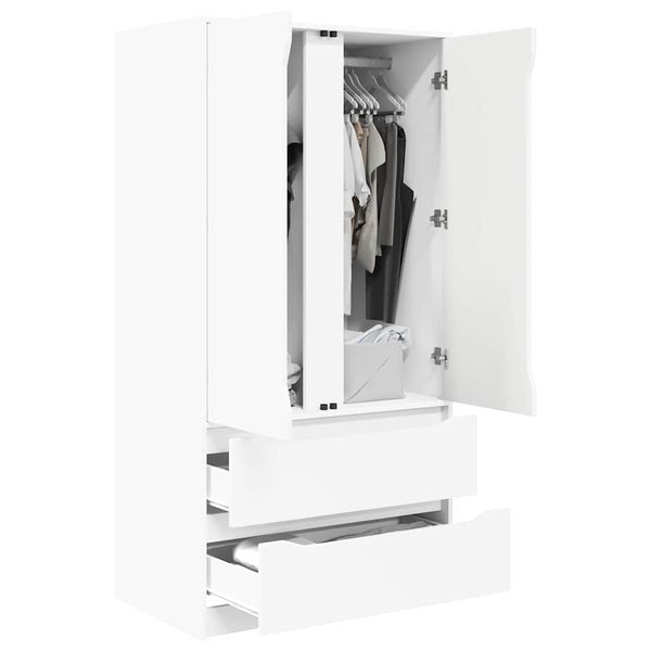 Kleiderschrank Weiß 79,5x49x156cm
