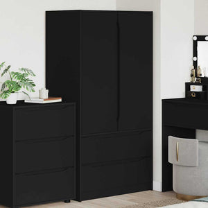 Schwarzer Kleiderschrank mit Tür