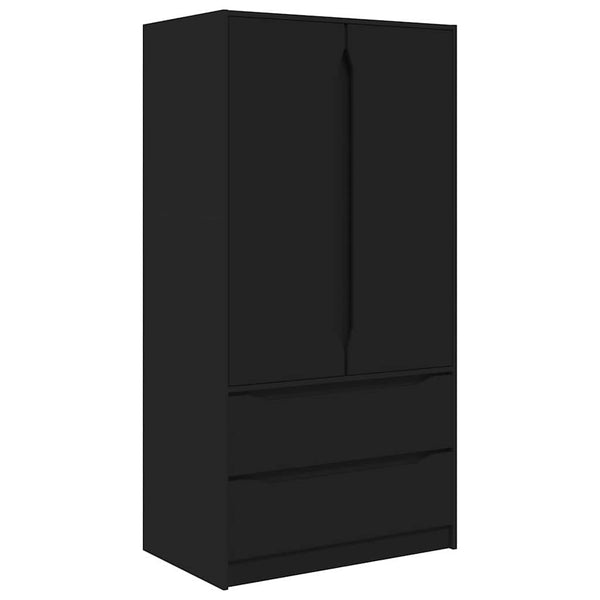 Schwarzer Kleiderschrank mit Tür