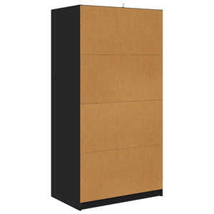 Schwarzer Kleiderschrank mit Tür