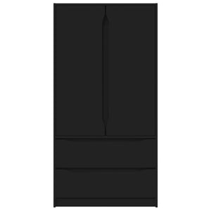 Schwarzer Kleiderschrank mit Tür
