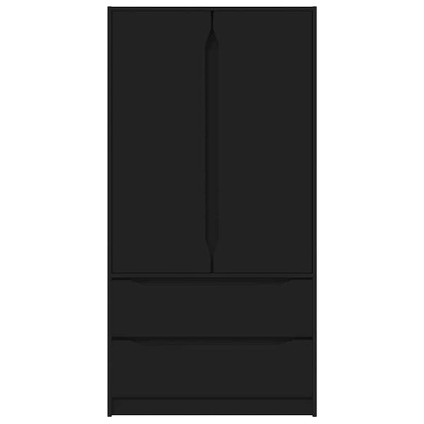 Schwarzer Kleiderschrank mit Tür