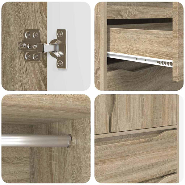 Kleiderschrank Sonoma Eiche, 79,5 cm