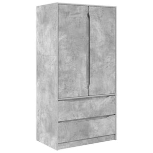 Kleiderschrank Betongrau 79,5x49x156cm