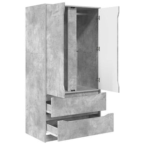 Kleiderschrank Betongrau 79,5x49x156cm