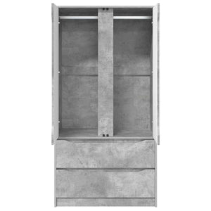Kleiderschrank Betongrau 79,5x49x156cm