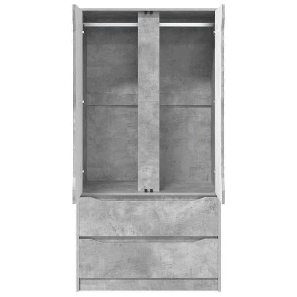 Kleiderschrank Betongrau 79,5x49x156cm