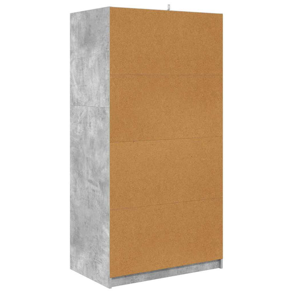 Kleiderschrank Betongrau 79,5x49x156cm