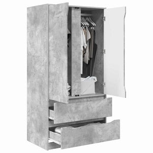 Kleiderschrank Betongrau 79,5x49x156cm