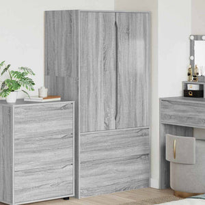 Grauer Kleiderschrank Sonoma, 79,5 cm