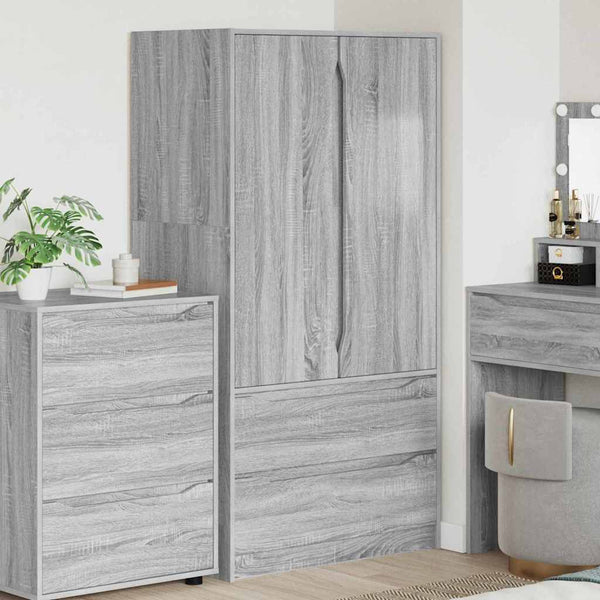 Grauer Kleiderschrank Sonoma, 79,5 cm