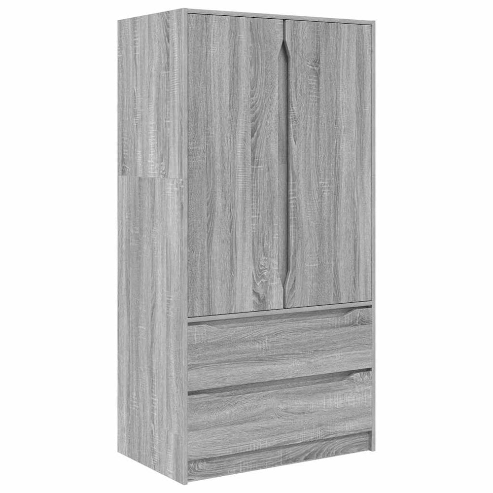 Grauer Kleiderschrank Sonoma, 79,5 cm