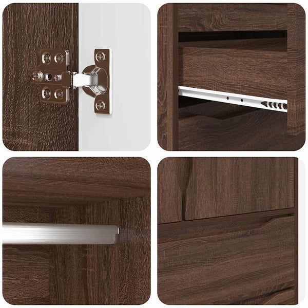 Kleiderschrank Braun Eichen-Optik 79,5x49x156cm