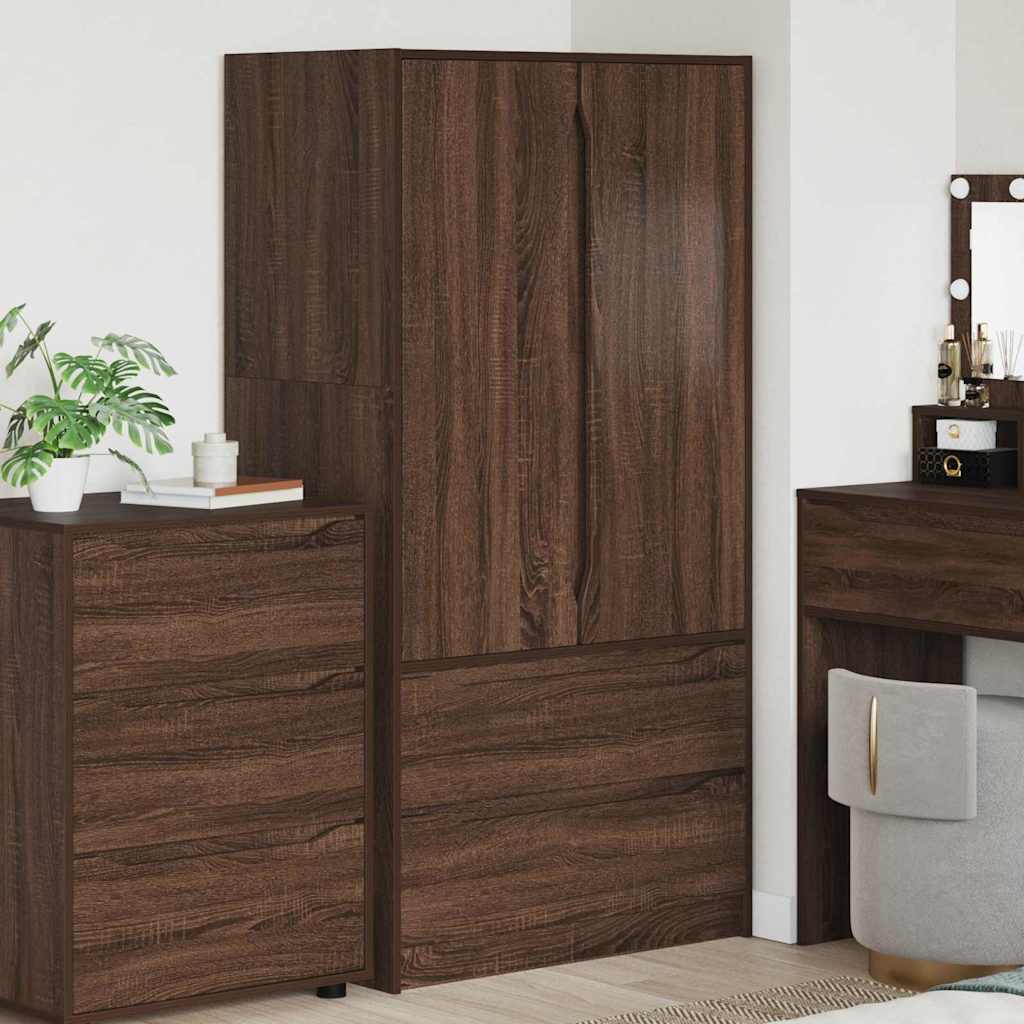 Kleiderschrank Braun Eichen-Optik 79,5x49x156cm