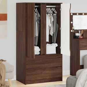 Kleiderschrank Braun Eichen-Optik 79,5x49x156cm