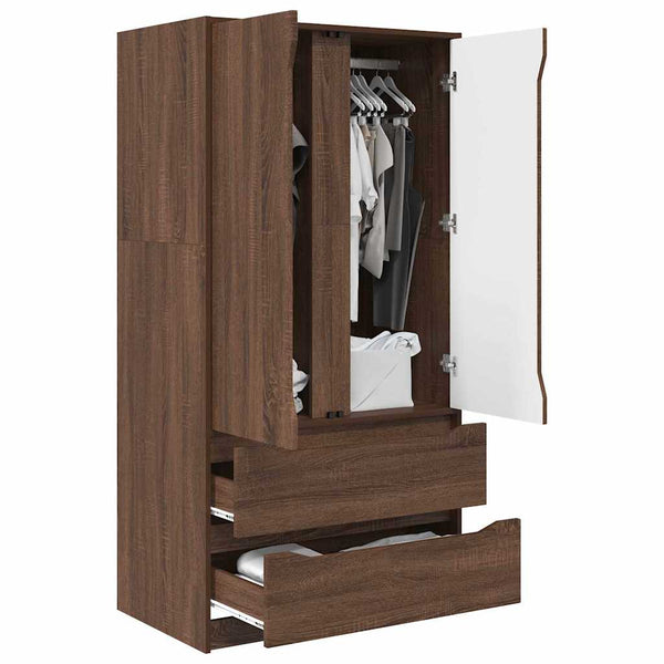 Kleiderschrank Braun Eichen-Optik 79,5x49x156cm