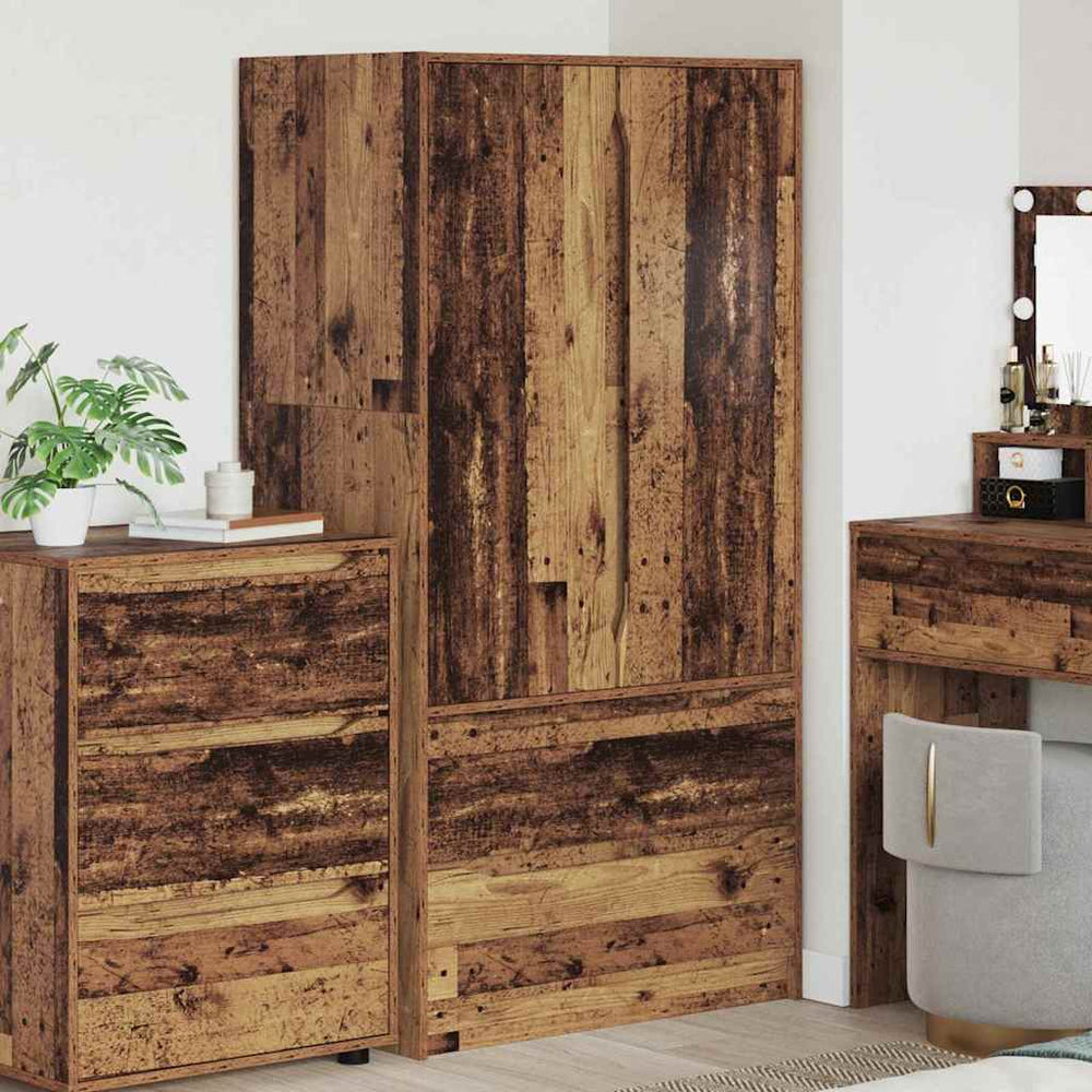 Kleiderschrank Altholz 79,5x49x156 cm