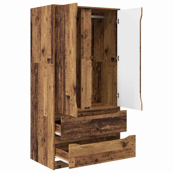 Kleiderschrank Altholz 79,5x49x156 cm