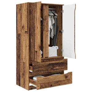 Kleiderschrank Altholz 79,5x49x156 cm