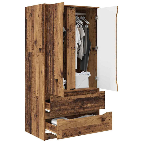 Kleiderschrank Altholz 79,5x49x156 cm