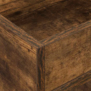 vidaXL Side Table Smoked Oak 30 x 30 x 56 cm Engineered Wood