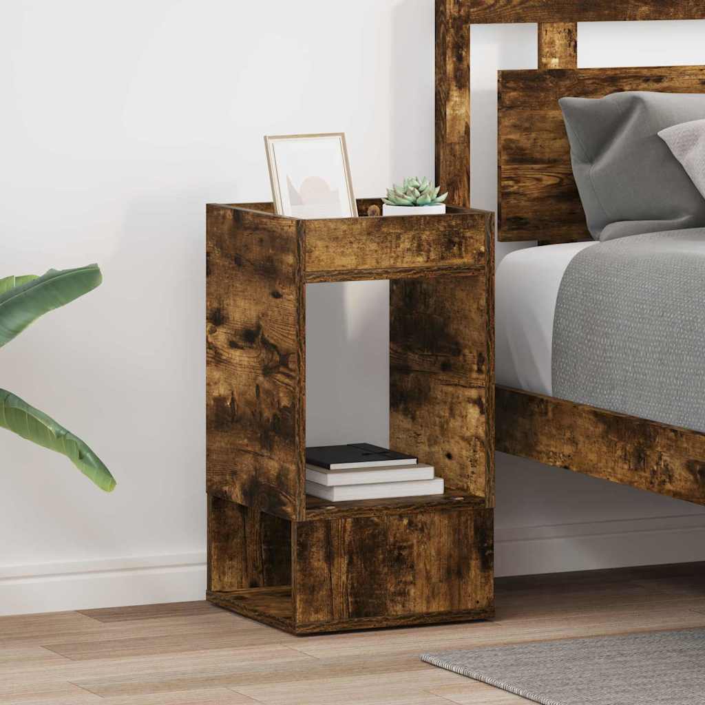 vidaXL Side Table 2 pcs Smoked Oak 30 x 30 x 56 cm