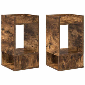 vidaXL Side Table 2 pcs Smoked Oak 30 x 30 x 56 cm