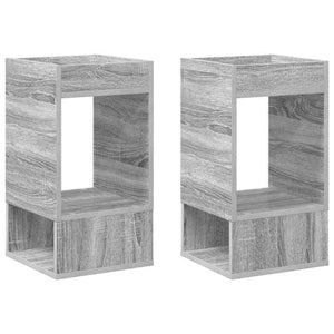 vidaXL Side Table 2 pcs Sonoma Grey 30 x 30 x 56 cm Engineered Wood