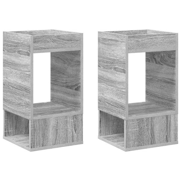 vidaXL Side Table 2 pcs Sonoma Grey 30 x 30 x 56 cm Engineered Wood