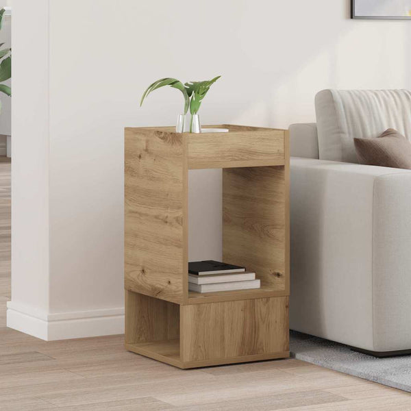 vidaXL Side Table Artisan Oak 30 x 30 x 56 cm Engineered Wood