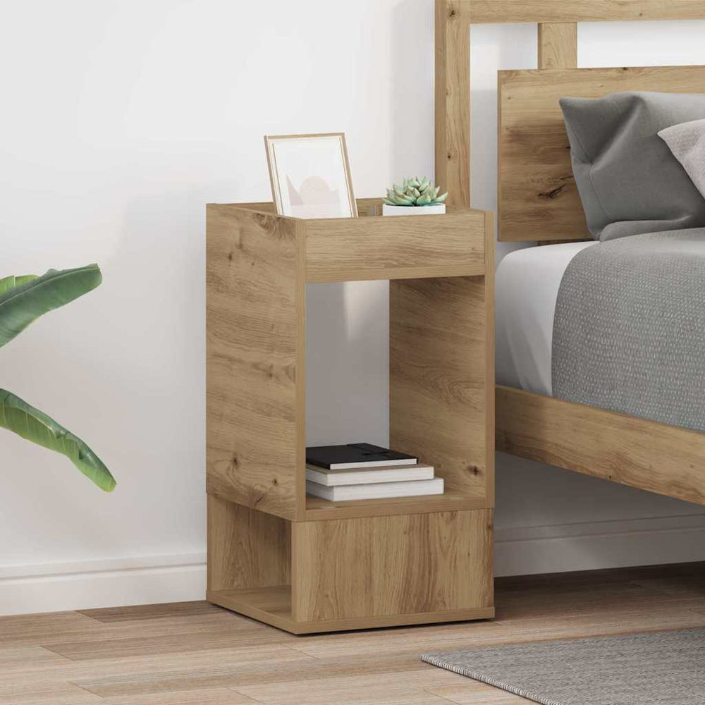 vidaXL Side Tables 2 pcs Artisan Oak 30x30x56 cm Engineered Wood