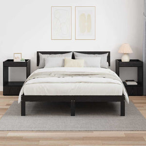 vidaXL Side Table 2 pcs Black Oak Look 40 x 40 x 56 cm