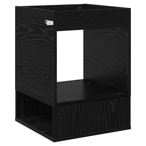 vidaXL Side Table 2 pcs Black Oak Look 40 x 40 x 56 cm