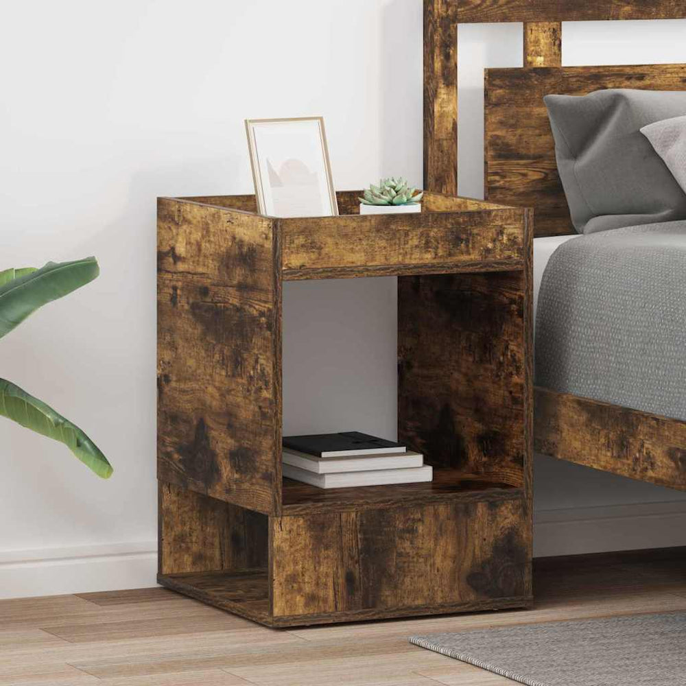 vidaXL Side Table 2 pcs Smoked Oak 40 x 40 x 56 cm