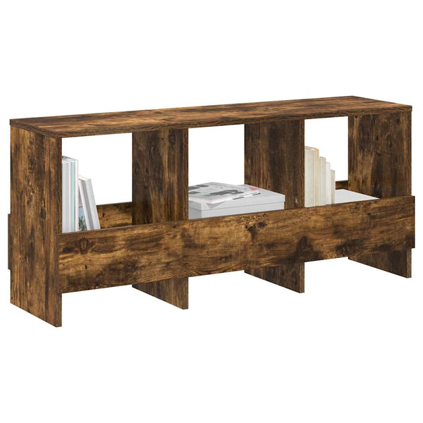 vidaXL Magazine Rack Smoked Oak 102 x 30 x 45 cm