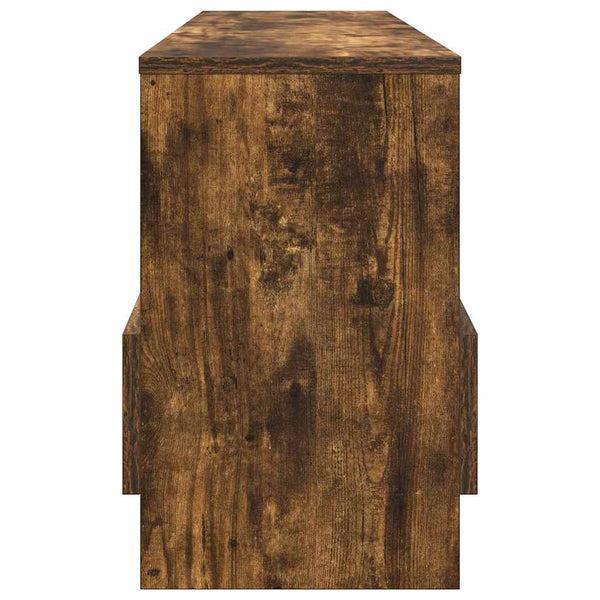 vidaXL Magazine Rack Smoked Oak 102 x 30 x 45 cm